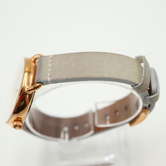 MVMT By Movado Bloom Women Rose Gold 36mm Watch Gray Leather Strap w New Battery - Picture 10 of 14